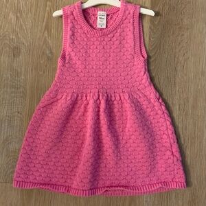 Carter's Girl's Size 18 Months Pink Textured Casual Knit Sleeveless Dress